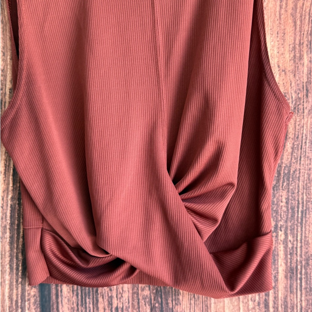 Nike Women's Dri-FIT Twist Tank Top - Dark Pink - Picture 3 of 5